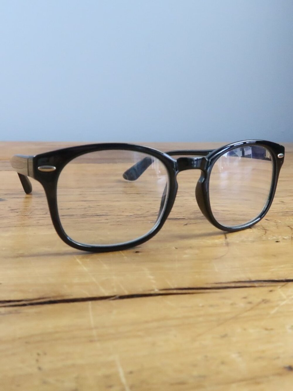 RETRO TRENDY BLACK READER GLASSES WITH BLUE LIGHT BLOCKER +1.75 NWT